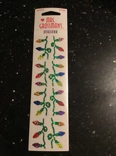 Christmas Sparkle Light Bulbs Stickers Prismatic Vintage Mrs. Grossman's 1998