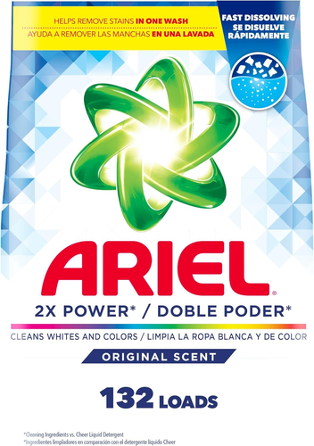 Ariel Powder Laundry Detergent, Original Scent, 211 Ounces 132 Loads, 13.19 Poun - Picture 10 of 11