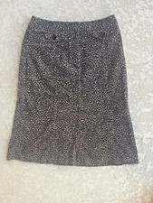 TALBOTS SOFT CORDUROY CHEETAH LEOPARD ANIMAL PENCIL SKIRT 4 SMALL