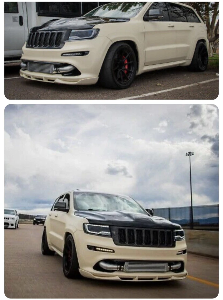 2011-2015 2016 FOR JEEP GRAND CHEROKEE SRT FRONT BUMPER LIP SPLITTER FRP SPOILER - Image 4 of 4