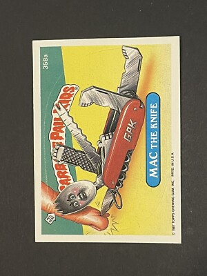 1987 TOPPS GARBAGE PAIL KIDS MAC THE KNIFE 9th Series 9 #358A NM GPK | eBay