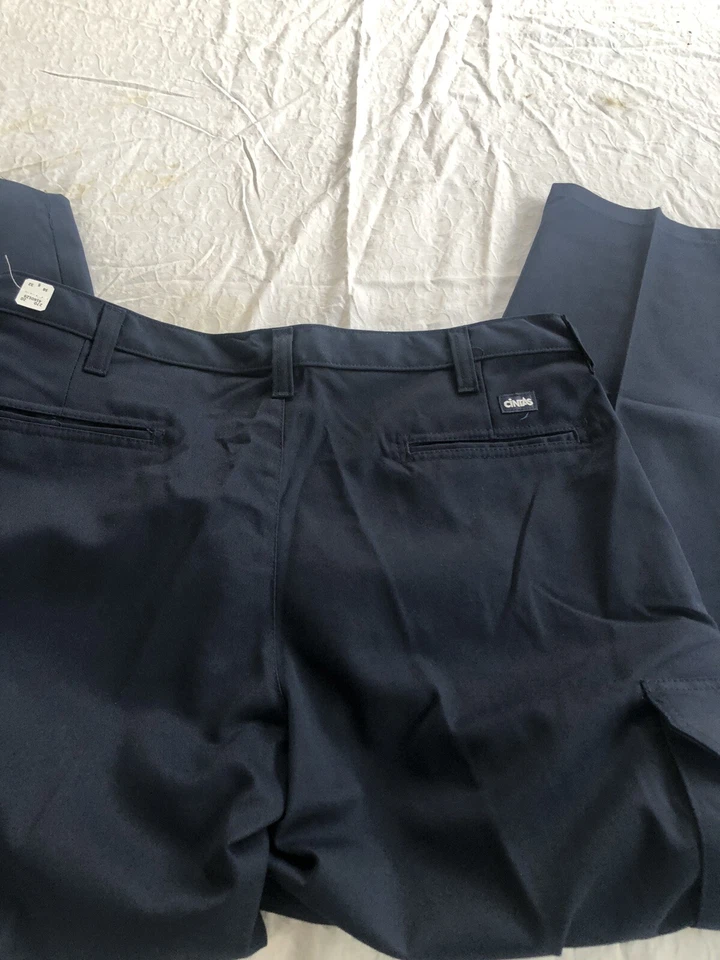 Lot 2 Cintas Comfort Flex Navy Blue Cargo Work Pants 36x32 #270-20 Relaxed Fit - Image 2 of 4