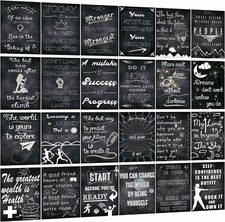 24 Pack 12x17 Motivational Posters Students Office Chalkboard Design FREE SHIP 