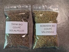 THYM + ROMARIN BIO 80 gr herbes de Provence de Valensol et des alpilles. Frais d