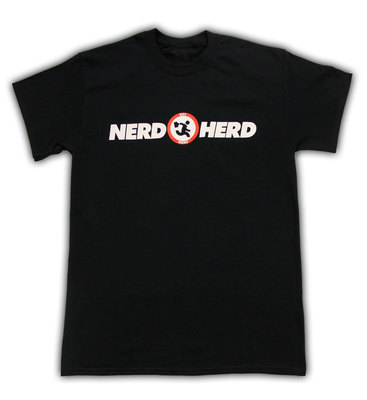 Adult Black Action Comedy TV Show Chuck Buy More Nerd Herd Logo Cosplay T-Shirt