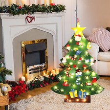 DIY Felt Christmas Tree 26 Pcs Xmas Ornaments 3.2ft DIY Christmas Tree Wall