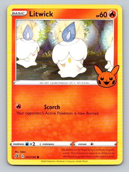 2022 Pokemon Card Trick Or Trade Litwick 31/192
