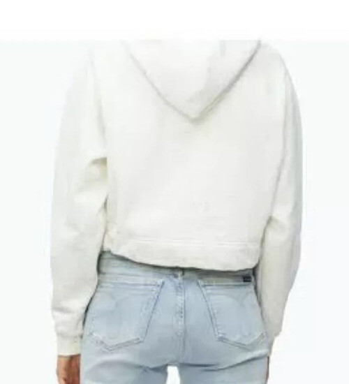 Authentic Calvin Klein Jeans Tonal Hoodie - Size M -White Grey Heather -Sold Out image 7
