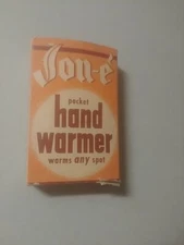 Jon~e,  JON-E, Hand Warmer, Aladdin, Labs. Original Felt Bag and Box, MPLS, MINN