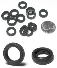 12pc BTO TYCO HO TCR Command Control SLOT LESS Car FRONT TIRES Hi Quality fit ok