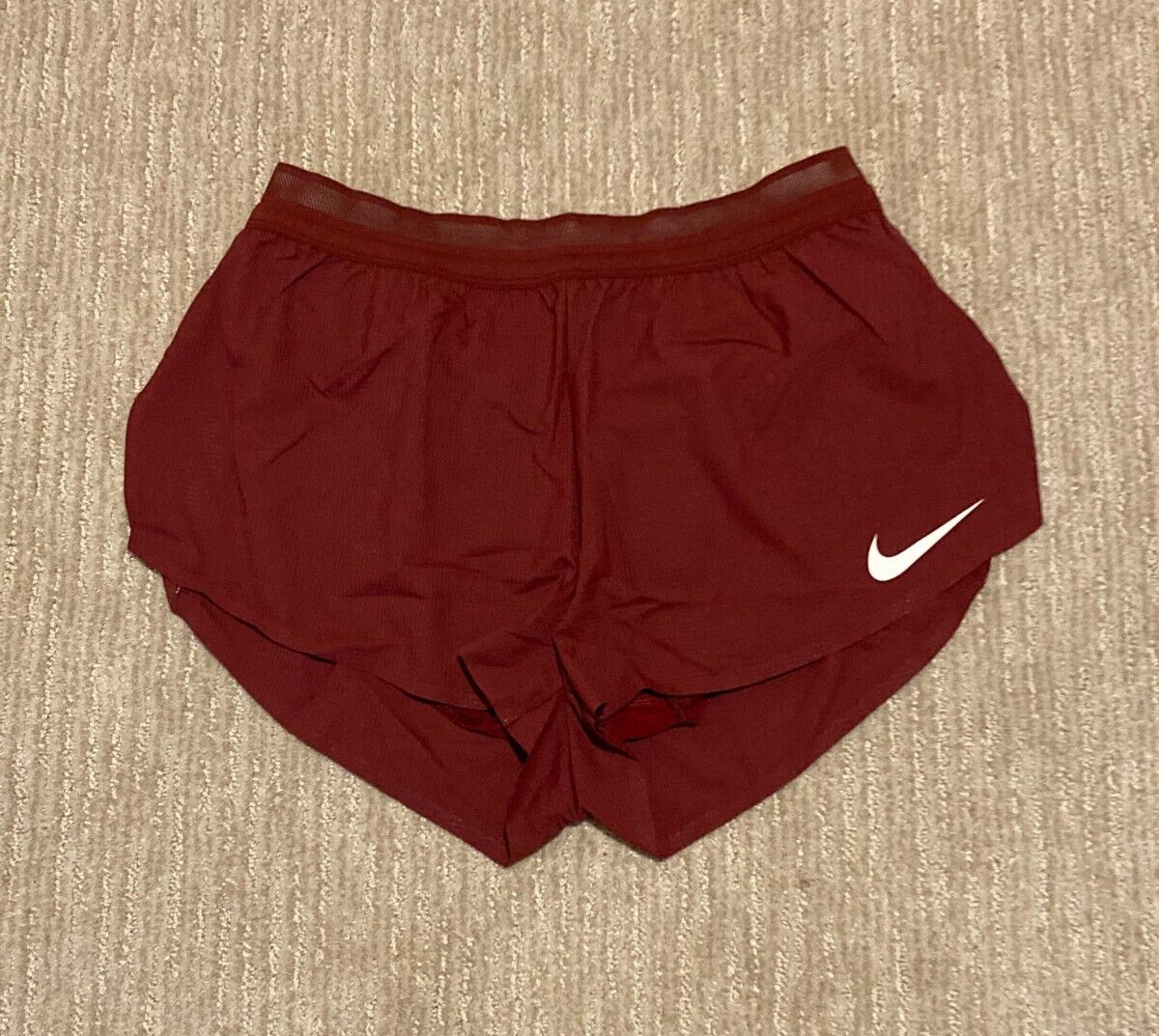 Sz Medium Men - Nike Pro Elite Made in USA 2" Burgundy Red Racing Running Shorts