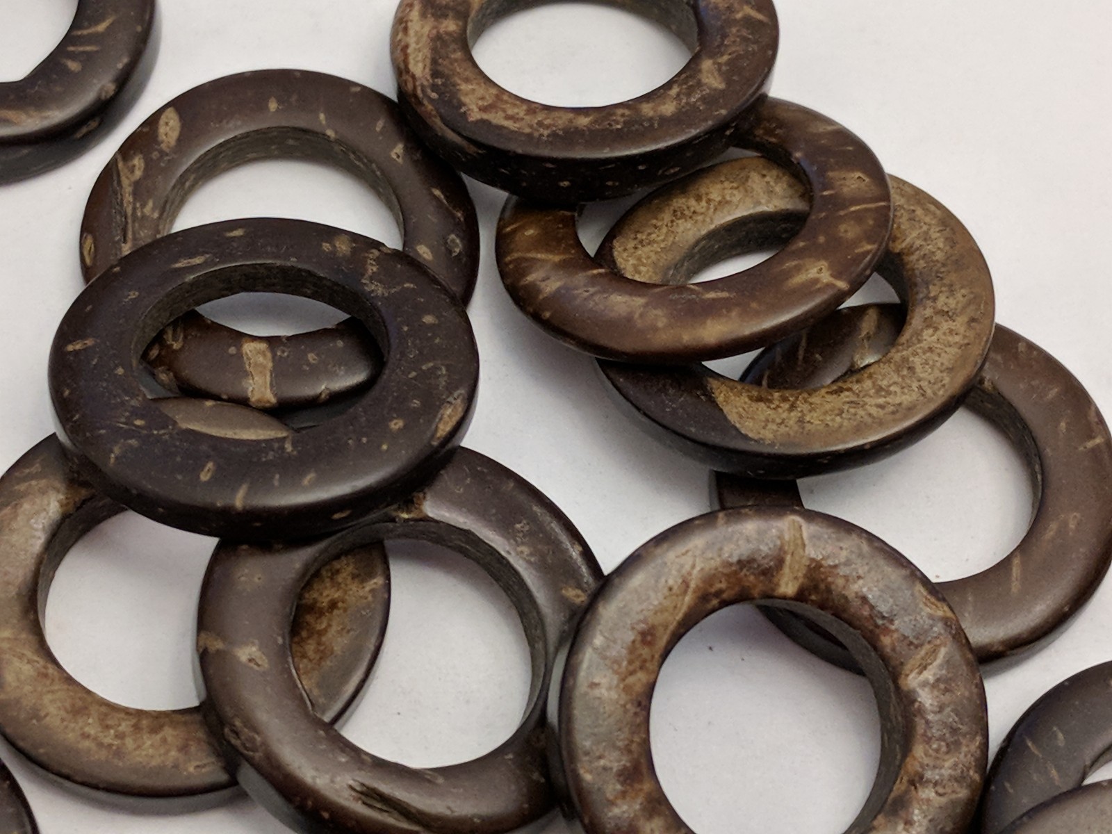 Coconut Wood Jewelry Findings Linking Rings, Brown 2023x25mm Qty