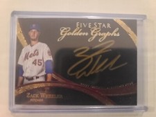 2014 Topps Five Star Golden Graphs Zack Wheeler #FSGG-ZW Autograph 18/25 NY Mets