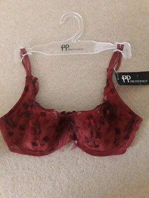 PRETTY POLLY BRA 32B Eur 85B embroidered Brand new 