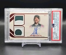 2021 TOPPS F1 DYNASTY SEBASTIAN VETTEL AUTO DUAL RELIC AUTO /5 PSA 10 POP 1 #5