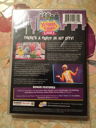 Yo Gabba Gabba: Live There’s a Party in My City (DVD, 2012) - Picture 2 of 4