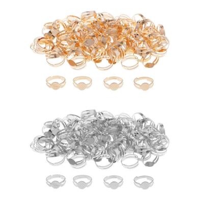 100 Stück Verstellbare Runde 8 mm Cabochon Einfassung Fassungen für Schmuckherstellung