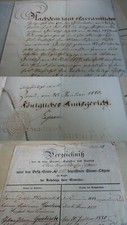 Document District Court Zittau 1880, recognition certificate Gaubisch Oberseifersdorf