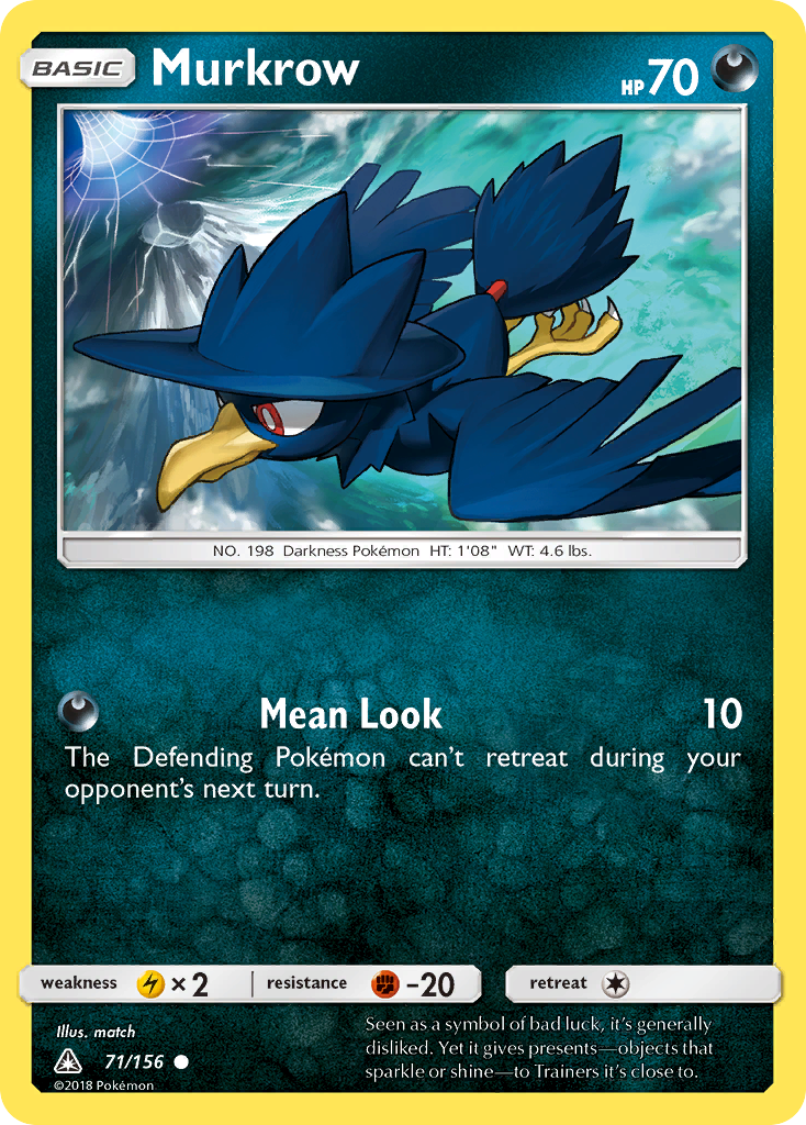 Murkrow 71/156 Common | Ultra Prism | Pokemon Card | eBay