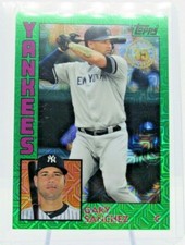 2019 Topps Update Gary Sanchez 1984 Green Refractor Silver Pack Card 27/99