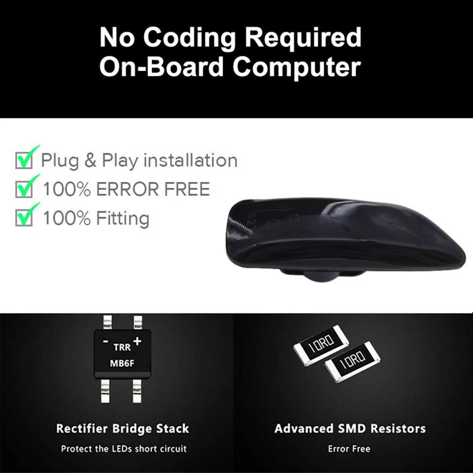 Sequential LED Side Marker Light Signal Lamp For Volvo S60 S80 MK1 V70 XC70 XC90 - Imagem 4 de 4