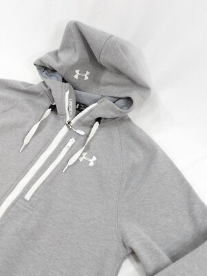 UNDER ARMOUR XSTORM2 COLDGEAR FULL ZIP HOODIE JACKET MEDIUM GRAY