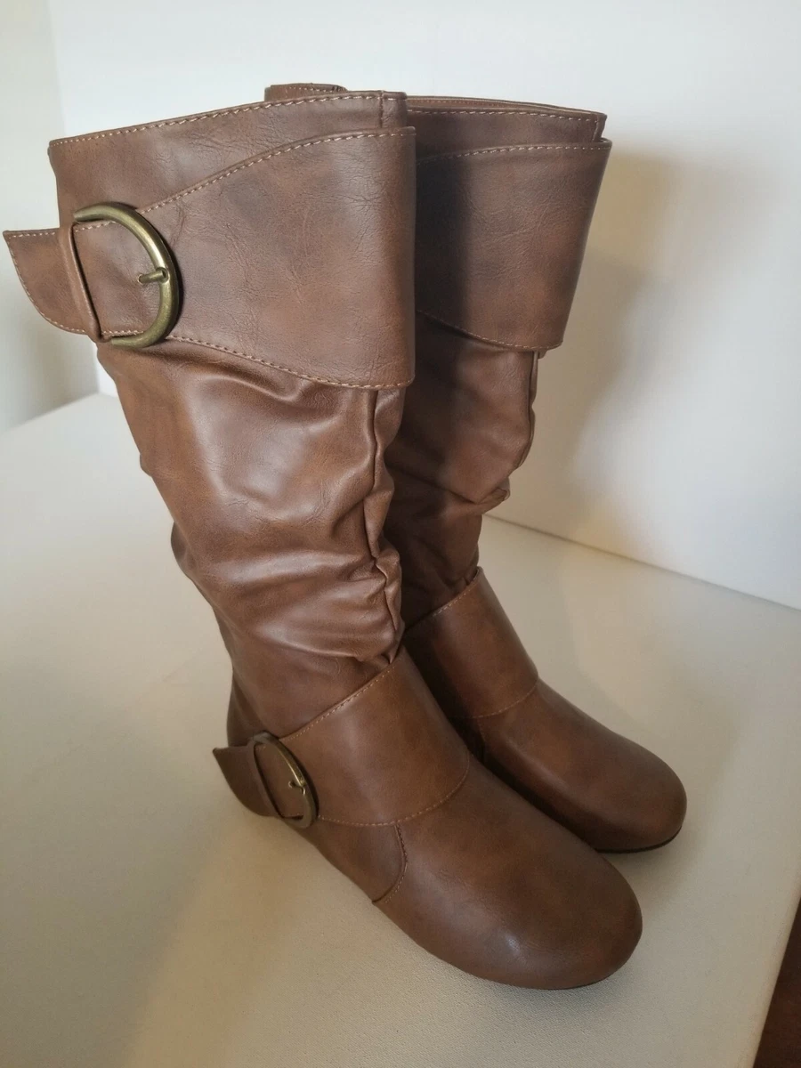 Ladies mid calf top boots size 6