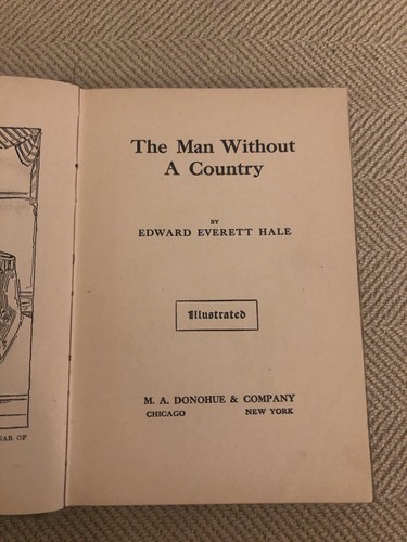THE MAN WITHOUT A COUNTRY - Edward Everett Hale Vtg Hardcover copy Illustrated - Picture 5 of 8