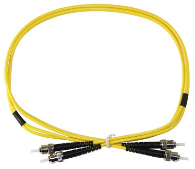 3m ST-ST Duplex 9/125Âµm Single Mode Patch Cord, UPC Polish
