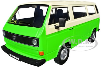 VOLKSWAGEN TYPE 2 (T3) VAN GREEN & BEIGE 1/24 DIECAST MODEL BY