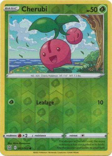 Pokemon - Cherubi - 007/163 - Reverse Holo - Battle Styles - NM/M - New