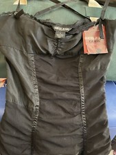 GUESS SEXY SPAGHETTI GARTER BELTS HANGING RUCHED DESIGN CLUB PARTY DRESS 3 NWT