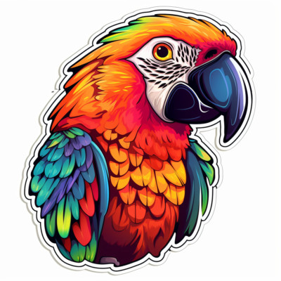 Pappagallo Sticker 4 adesivi auto sticker pappagallo animale tuning lunotto auto 9 x 9 cm ...