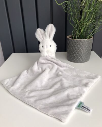 Aldi Mamia grau & weiß Hase Kaninchen Bettdecke Schnuller Decke Stofftier - Bild 1 von 6