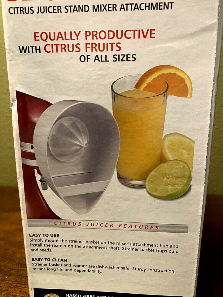 Kitchenaid JE Stand Mixer Attachment Citrus Orange Juicer Attachment