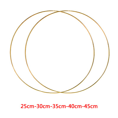 2x Metall Creolen DIY Blumenkranz Rahmen Makramee Gold Creolen Ring Wandbehang