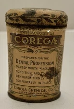 Vtg Wilsons Corega Chemical Co. Dental Antiseptic Hygienic Powder Tin Full