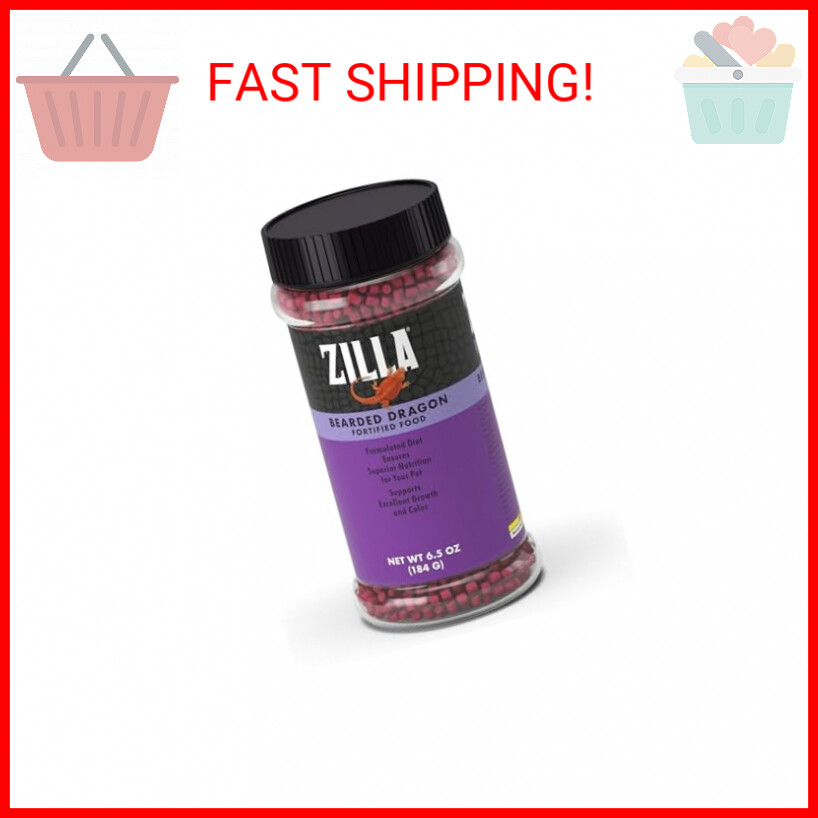 Zilla Bearded Dragon Extruded Food Pellets 6.5 Ounces