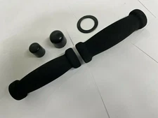 Suzuki black foam rubber open end THIN comfort street bike Grips 7/8" 110-125MM