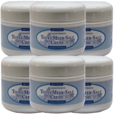 Bio-Vital Totes Meer Salz Creme trockene Hautpflege Gesicht Körper 250ml 6x