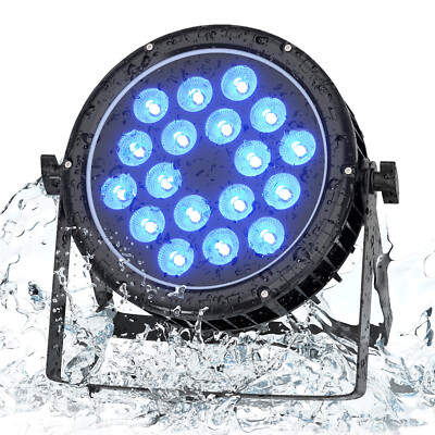 270W Waterproof Par Light RGBW LED DMX Stage DJ Par Can Beam Washer Yard Lights