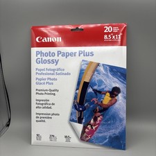Canon Photo Paper Plus Glossy, 8.5" x 11", 20 sheets, new in sealed package