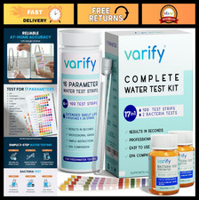 17-in-1 Water Test Kit - 100 Strips  2 Bacteria Testers for Well, Tap  City Wa