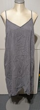 Gap Gray Maxi Slip Dress Spaghetti Strap L Pockets  beachy cottage core casual B