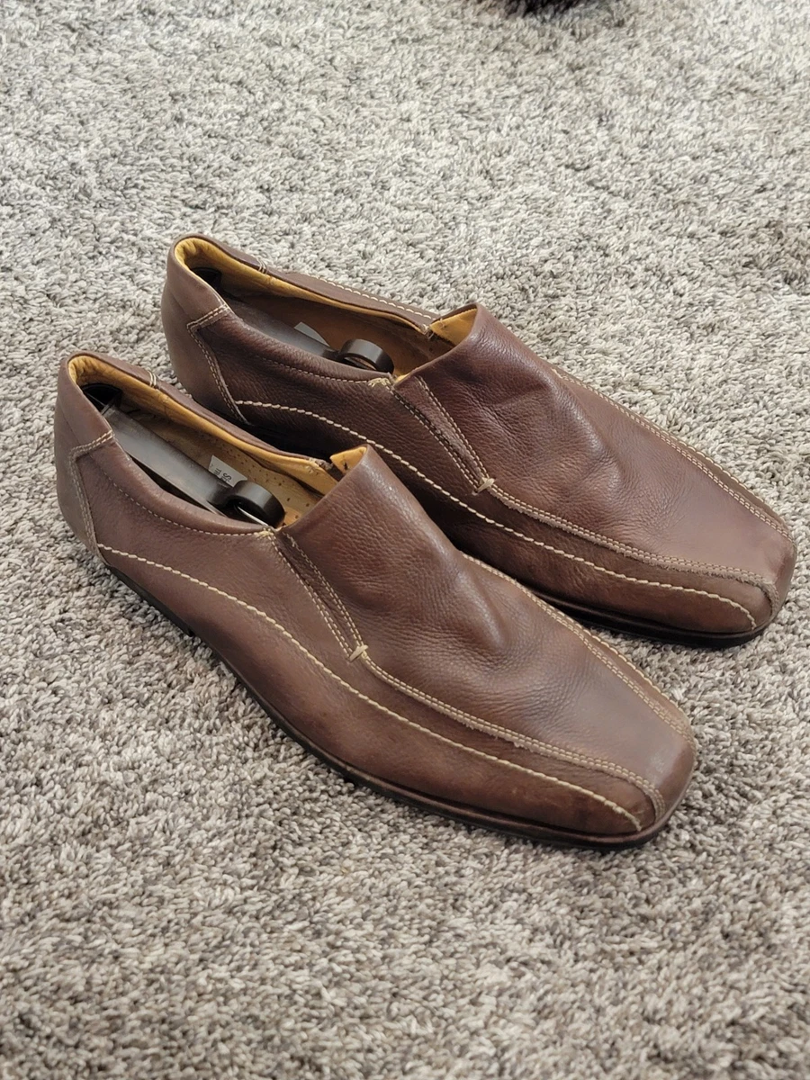 Sandro Moscoloni Men\'s Cap Toe Loafer Brown Leather 12 Medium Gently Used 2025‎ Excellent Condition Sandro Moscoloni Mens Brown Leather  main image 3