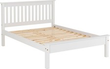 Pine Slatted Bed Frame Single Double Kingsize Bedroom Furniture Low Footend Beds