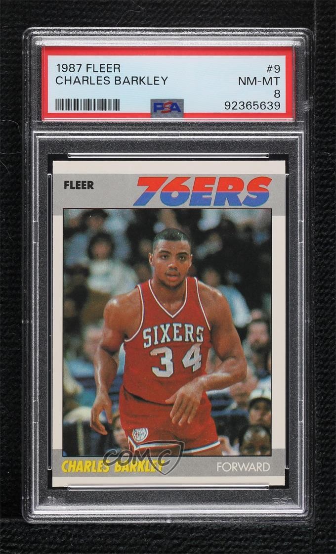 1987-88 Fleer Charles Barkley #9 PSA 8 HOF 0f21