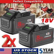2X 8.0Ah Battery For Milwaukee For M18 18Volt LITHIUM Extended Capacity Battery