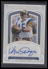 2024 Panini National Treasures #SIGS-VFO Vince Ferragamo Auto Holo Gold #/10