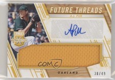 2019 Elite Extra Edition Future Threads Signatures Gold 38/49 AJ Puk Auto 0a3u